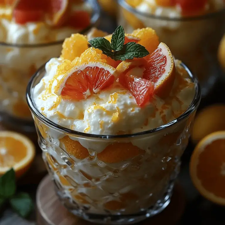 Imagine indulging in a dessert that is not only light and refreshing but also bursts with the vibrant flavors of fresh citrus. Welcome to the world of Airy Citrus Yogurt Clouds—an exquisite dish that combines the tangy brightness of citrus fruits with the creamy richness of Greek yogurt. This delightful recipe is perfect for any occasion, whether you’re looking for a light breakfast to start your day or a refreshing dessert to finish off a meal.
