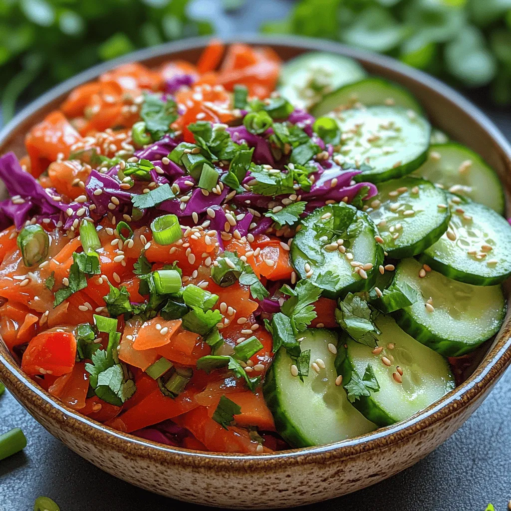 Slaw is a culinary staple that has evolved over the years, emerging as a versatile and refreshing side dish that complements a wide array of meals—from barbecues to Asian-inspired dinners. Among the myriad of slaw options available, the Crunchy Asian Cucumber Carrot Slaw stands out due to its vibrant colors, crisp textures, and delicious flavors. This slaw is not just a feast for the eyes; it also brings a delightful crunch that contrasts beautifully with hearty main dishes.