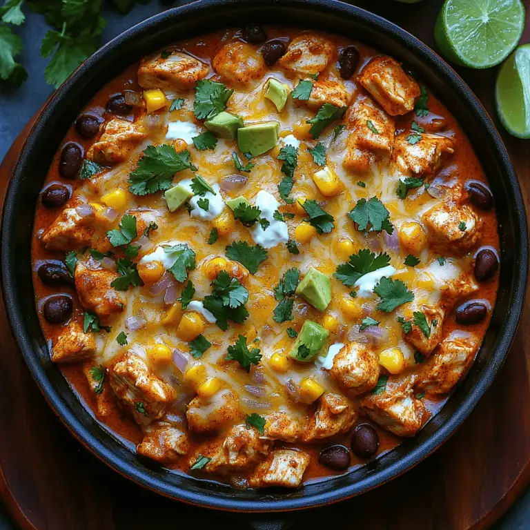 In today's fast-paced world, finding a satisfying and delicious dinner that can be prepared quickly is a challenge many families face. The Cheesy Delight Chicken Enchilada Skillet rises to meet this challenge, offering a perfect solution for those craving comfort food without the hassle of complicated recipes. This one-pan dish not only delivers rich, savory flavors but also simplifies the cooking process, making it an ideal choice for busy weeknights. Whether you're a family with kids or an individual trying to balance work and home life, this recipe promises a delightful meal that can be whipped up in no time.