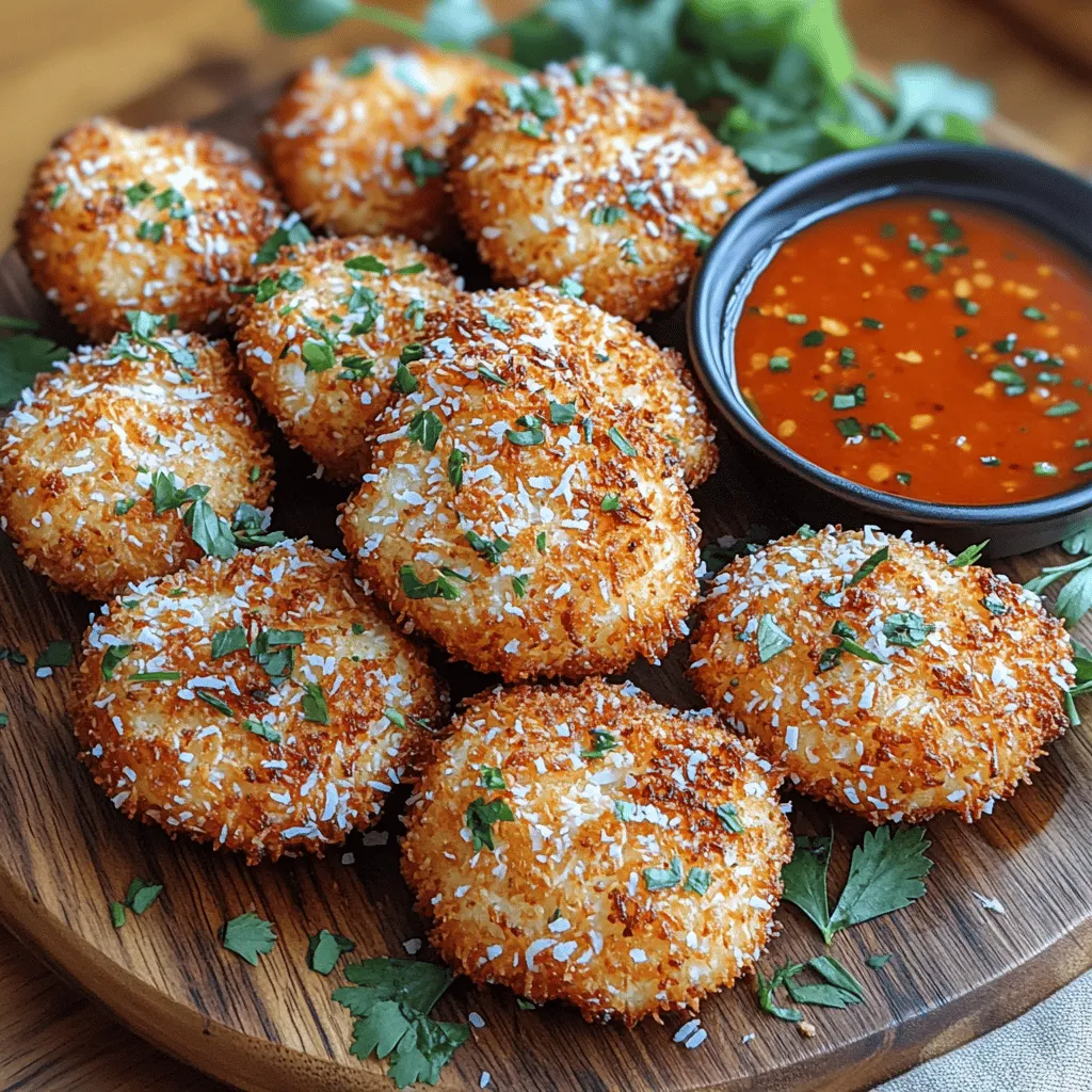 Crispy Coconut Chicken Bites are a delightful fusion of flavors and textures that elevate any gathering or casual meal. These bite-sized pieces of tender chicken are enveloped in a crunchy coating of shredded coconut and panko breadcrumbs, offering a satisfying crunch with every mouthful. The contrast between the juicy chicken and the crispy exterior makes this dish not only appealing to the eyes but also irresistible to the palate. Whether you’re hosting a party, preparing a family dinner, or simply indulging in a personal treat, these chicken bites promise to be a crowd-pleaser.