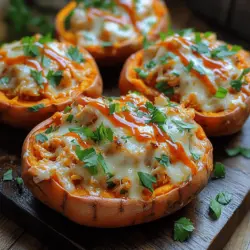 Buffalo Bliss: Stuffed Sweet Potatoes