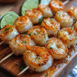 If you're looking to bring a taste of the tropics to your dinner table, the Tropical Bliss Coconut Lime Shrimp Skewers are the perfect dish to elevate your culinary experience. Juicy shrimp marinated in a delightful blend of coconut milk and zesty lime juice, skewered and grilled to perfection, these shrimp skewers offer a symphony of flavors that will transport your taste buds to sun-soaked beaches. This recipe is not only delicious but also visually stunning, making it an ideal choice for barbecues, beach parties, or simply a summer dinner at home.
