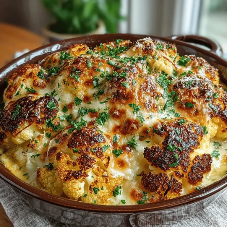 When it comes to comfort food, few dishes can match the creamy, indulgent allure of a well-prepared bake. The Creamy Garlic Roasted Cauliflower Bake is a perfect embodiment of this concept, combining the wholesome goodness of cauliflower with rich flavors that elevate it from a simple side dish to a memorable culinary experience. This recipe not only satisfies the palate but also offers a delightful presentation that makes it suitable for any dining occasion, from casual family dinners to festive gatherings.