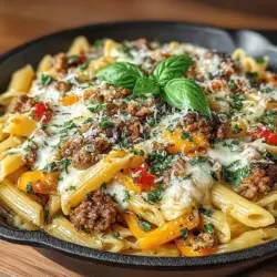 Creamy Sausage & Bell Pepper Pasta Skillet: A Culinary Delight