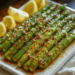 Zesty Garlic Lemon Roasted Asparagus Spears
