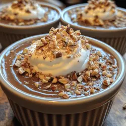 Silky Chocolate Hazelnut Pot de Crème is a luxurious dessert that has won the hearts of chocolate lovers around the world. With its rich, creamy texture and deep, nutty flavor, this elegant French dish combines the decadence of chocolate with the delightful crunch of hazelnuts, resulting in a truly indulgent treat. Originating from France, the term "pot de crème" translates to "pot of cream," which perfectly encapsulates the essence of this dessert: a small cup filled with velvety chocolate custard that melts in your mouth.