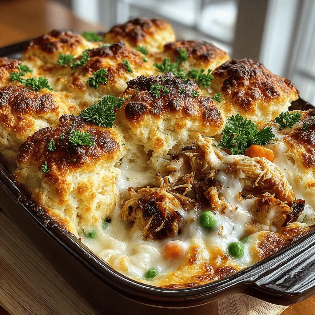 Comfort food is a term that evokes nostalgia and warmth, often reminding us of meals shared with loved ones. These dishes are not just about sustenance; they carry emotional weight, often tied to memories of home, family gatherings, and celebrations. Creamy Chicken Alfredo Biscuit Bake fits perfectly into this category, offering a hearty and indulgent experience that warms both the body and soul. The combination of creamy, savory flavors with the flaky biscuit topping creates a dish that feels like a warm hug on a plate.
