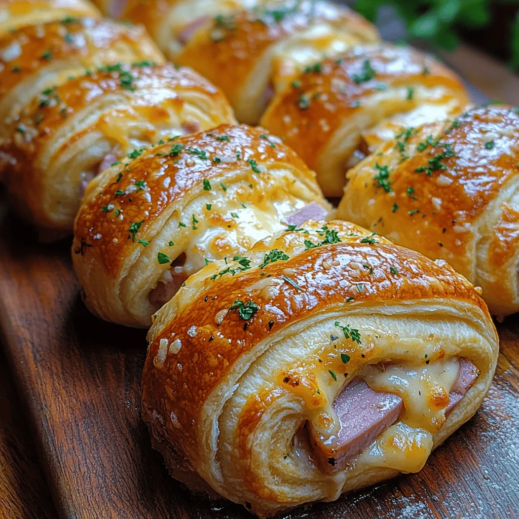 In the realm of quick and delightful snacks, savory ham and cheese crescent rolls stand out as a crowd-pleaser. These delicious bite-sized treats combine the rich flavors of ham and cheese wrapped in flaky crescent roll dough, making them an ideal option for any occasion. Whether you're hosting a casual family gathering, planning a game day party, or simply looking for a satisfying weeknight dinner, these rolls can effortlessly fit the bill. Their appeal lies not only in their taste but also in their versatility; they can be served warm as an appetizer or cooled as a delicious snack throughout the day.