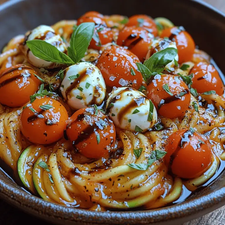 Before diving into the preparation of your Zesty Caprese Zoodle Delight, mastering the art of spiralizing zucchini is crucial. This process transforms your zucchini into delightful zoodles, which serve as a healthy, low-carb alternative to traditional pasta.