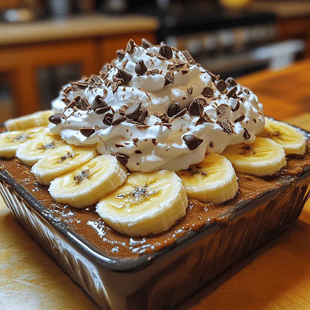 When creating your Decadent Chocolate Banana Bliss, the layering technique plays a crucial role in both flavor distribution and visual appeal. Start with a clean glass or dessert dish that allows for visibility of the layers. Begin by spooning a layer of the chocolate pudding at the bottom. Using a spatula, spread it evenly to create a smooth base. Next, slice ripe bananas into thin rounds—about 1/4 inch thick. This thickness ensures they retain their shape without becoming mushy.