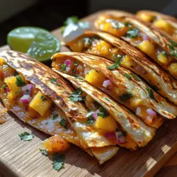 1. Tortillas: - Description: The base of any quesadilla, tortillas can be made from corn or flour, each offering a distinct texture and flavor. Flour tortillas are soft and pliable, making them a popular choice for quesadillas. - Role in the Recipe: They serve as the vessel for the fillings, providing structure and a chewy texture when cooked.