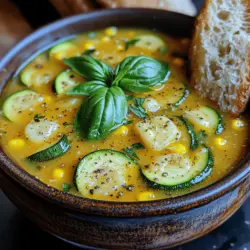 Sunny Corn & Zucchini Bliss Soup: A Flavorful Experience