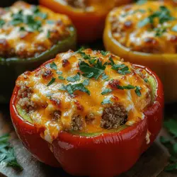 If you're looking for a meal that strikes the perfect balance between deliciousness and nutrition, Creamy Turkey Stuffed Peppers are an excellent choice. This dish features vibrant bell peppers filled with a savory mixture of ground turkey, quinoa, and cream cheese, all seasoned to perfection. The appeal of this recipe lies not only in its delightful combination of flavors but also in its versatility, making it suitable for various dietary preferences. Whether you are feeding a family, hosting a gathering, or seeking a simple weeknight dinner, these stuffed peppers deliver satisfaction in every bite.