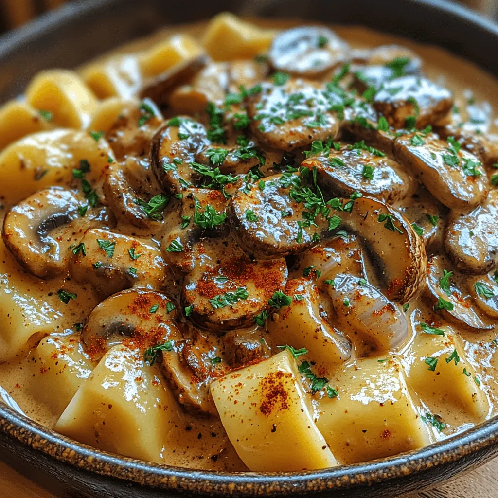 Creamy Mushroom Stroganoff is more than just a dish; it’s a warm embrace on a plate, making it a perfect option for cozy family dinners or impressive gatherings with friends. This recipe offers a deliciously rich flavor profile that appeals to both vegetarians and mushroom enthusiasts alike. With its creamy sauce enveloping soft egg noodles and a medley of sautéed mushrooms, this meal is not only comforting but also incredibly satisfying. What sets it apart is its versatility; you can easily customize it with different types of mushrooms or add your favorite vegetables to create a dish that suits any palate.