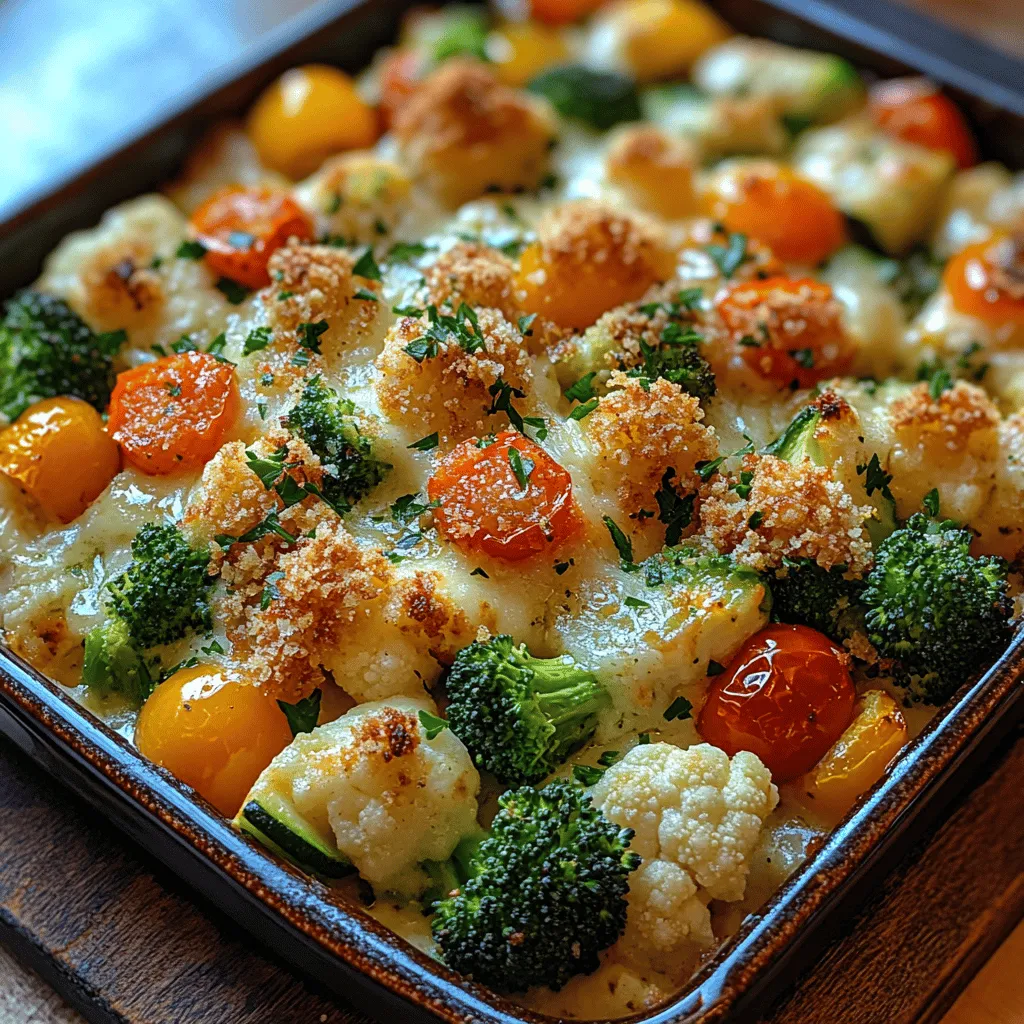 Roasting the vegetables is a crucial step that enhances the flavor of your Creamy Roasted Veggie Casserole. Begin by preheating your oven to 425°F (220°C). This high temperature is essential for achieving that delightful caramelization that brings out the natural sweetness of the vegetables.