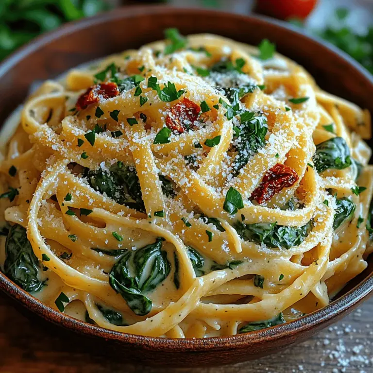 Cooking pasta to an al dente texture is crucial for achieving the perfect Creamy Spinach Pasta Alfredo. Al dente, which translates to "to the tooth" in Italian, refers to pasta that is cooked until it is firm to the bite. This method ensures that the pasta holds its shape and provides a pleasant texture, which complements the creaminess of the Alfredo sauce.