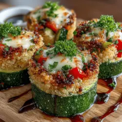 Mini Quinoa Stuffed Zucchini Rings Recipe