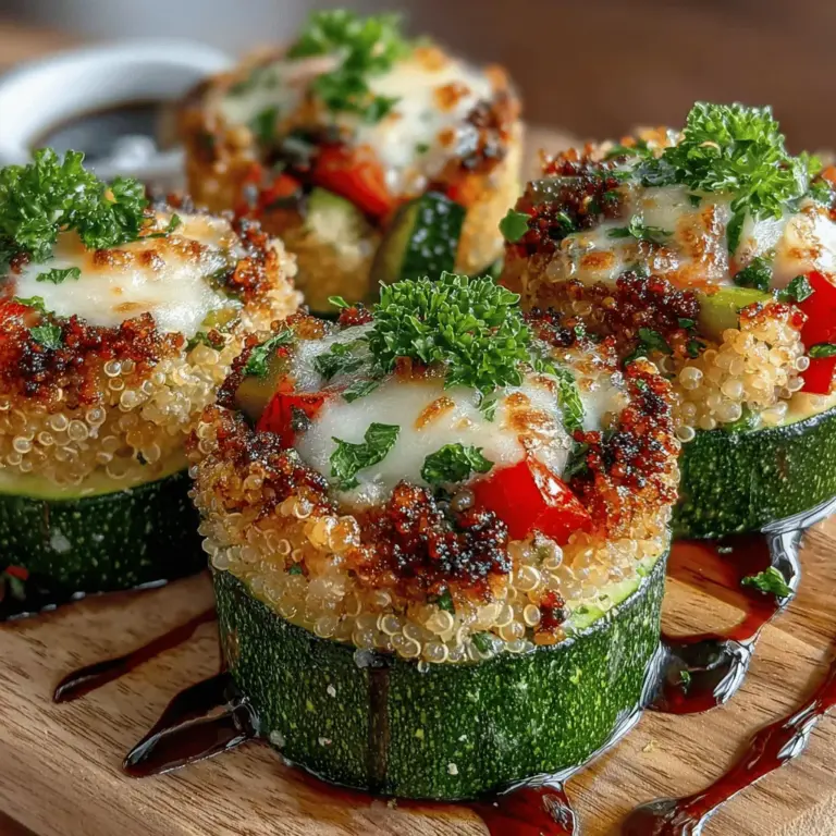 In a world where healthy eating is becoming increasingly important, recipes that combine nutrition with flavor are in high demand. Among these, Mini Quinoa Stuffed Zucchini Rings stand out not only for their health benefits but also for their vibrant presentation. This dish is not only vegetarian-friendly but also packed with nutrients, making it a perfect choice for those looking to incorporate more wholesome meals into their diet. The combination of tender zucchini, flavorful quinoa, and fresh vegetables creates an appealing dish that is sure to impress at any gathering or serve as a delightful weeknight meal.