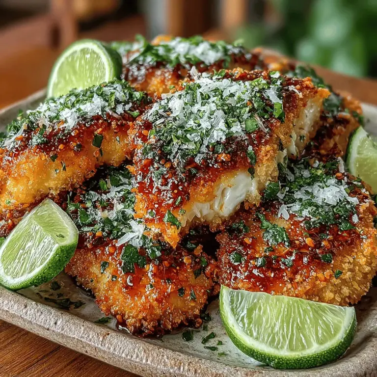 Chicken tenders have long been a beloved staple in households around the world. Their versatility makes them suitable for a variety of occasions, from casual weeknight dinners to festive gatherings. Traditionally, chicken tenders are often deep-fried, resulting in a crispy exterior and tender interior that is hard to resist. However, the trend is shifting towards healthier cooking methods, and that's where our Zesty Baked Chili Lime Chicken Tenders come into play. This recipe introduces a refreshing twist on the classic, combining the zest of lime with the heat of chili to create a dish that’s not only flavorful but also nutritious.