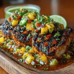 Grilled Chicken with Peach Salsa is a delightful dish that perfectly captures the essence of summer dining. The succulent, smoky flavor of marinated grilled chicken pairs beautifully with the fresh, vibrant notes of peach salsa, creating a harmonious blend that excites the palate. This recipe not only showcases the best seasonal ingredients but also highlights a medley of flavors that are both refreshing and satisfying. Whether you’re hosting a backyard barbecue or looking for a quick weeknight dinner, this dish promises to impress with its colorful presentation and explosive taste.